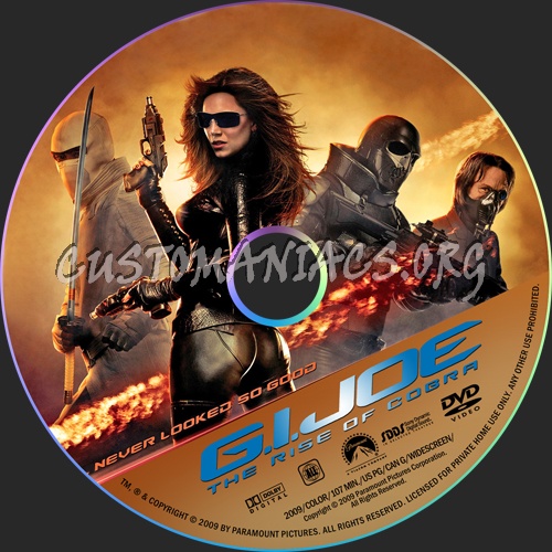 G.I. Joe The Rise Of Cobra dvd label