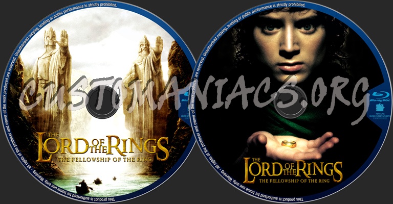 The Lord of the Rings The Fellowship of the Ring blu-ray label