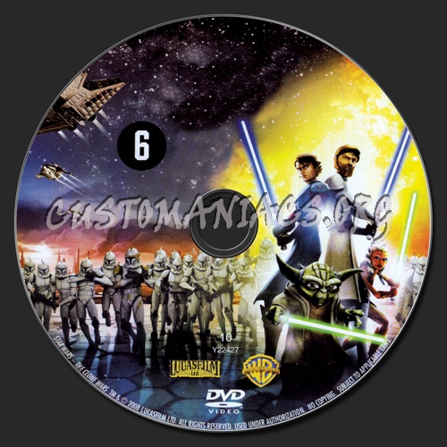 Star Wars The Clone Wars dvd label