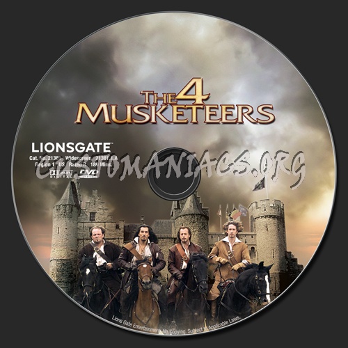 The 4 Musketeers dvd label