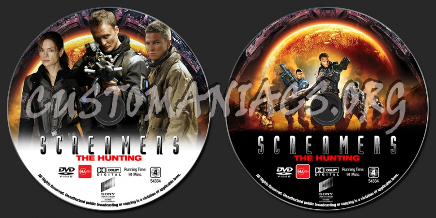 Screamers - The Hunting dvd label