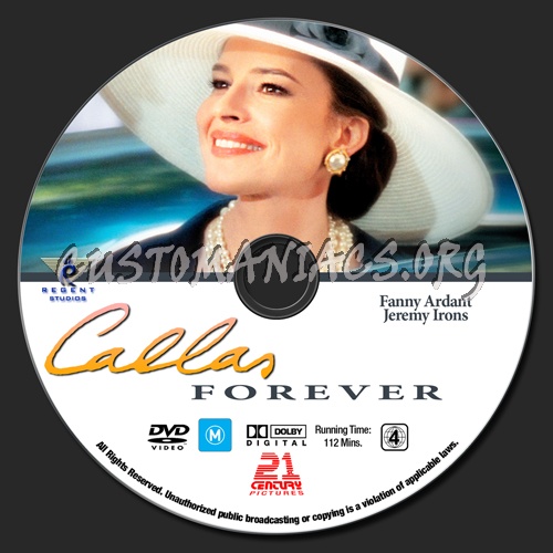 Callas Forever dvd label