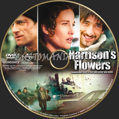 Harrison's Flowers dvd label