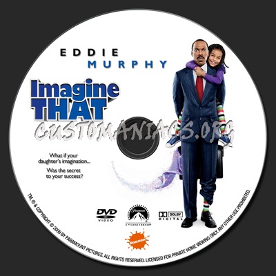 Imagine That dvd label