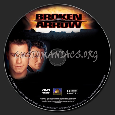 Broken Arrow dvd label