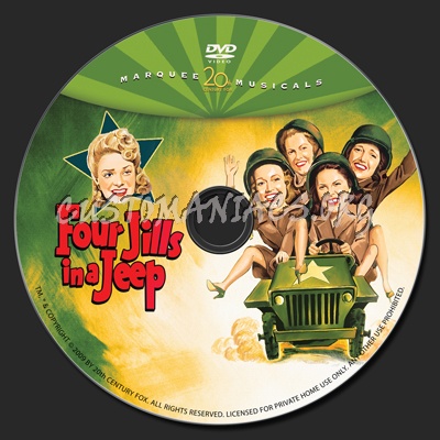 Four Jills In A Jeep dvd label