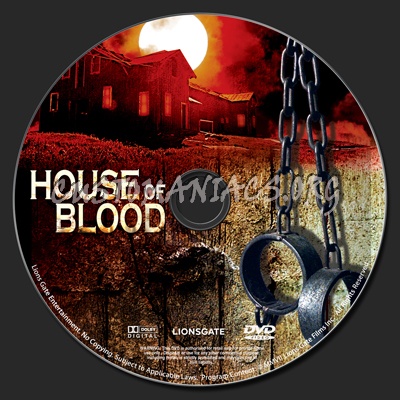 House Of Blood dvd label