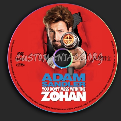 You Don't Mess With The Zohan dvd label