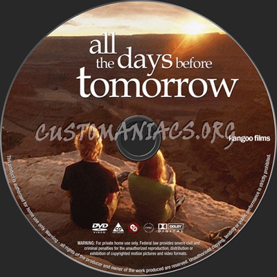 All the Days Before Tomorrow dvd label