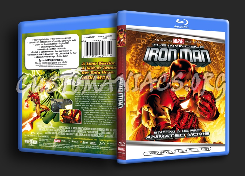 The Invincible Iron Man blu-ray cover