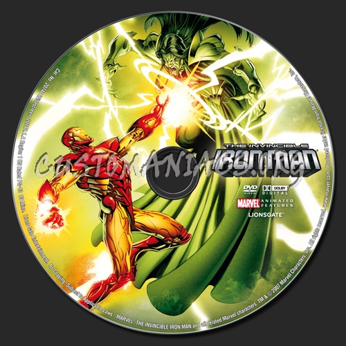 The Invincible Iron Man dvd label