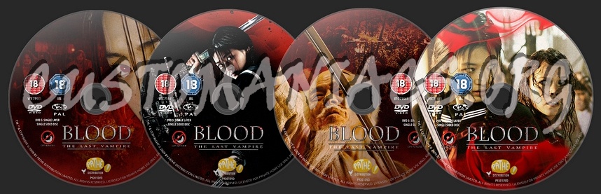 Blood The Last Vampire dvd label