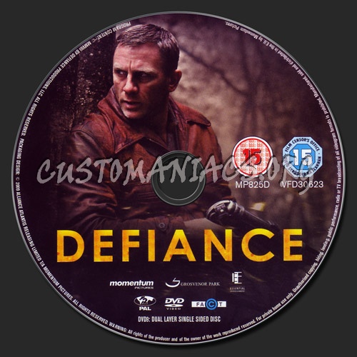 Defiance dvd label