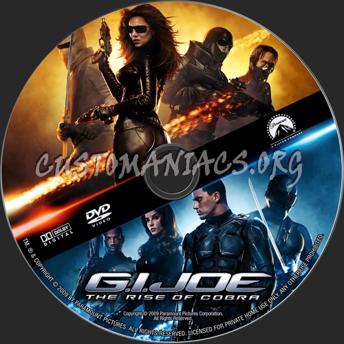 G.I. Joe The Rise Of Cobra dvd label