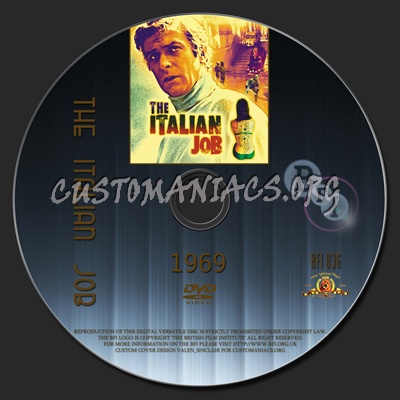 The Italian Job - The BFI Collection dvd label