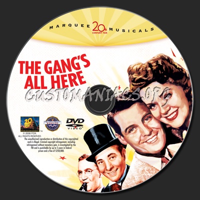 The Gang's All Here dvd label