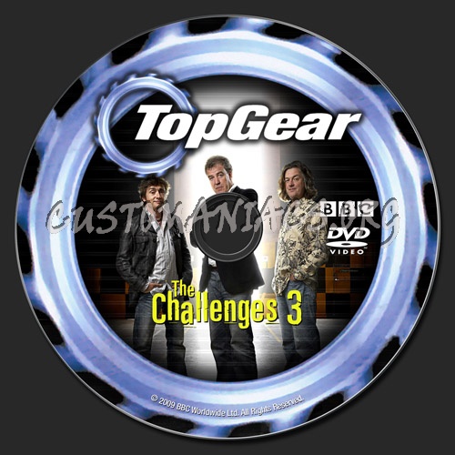 Top Gear The Challenges 3 dvd label