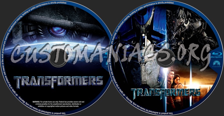 Transformers blu-ray label