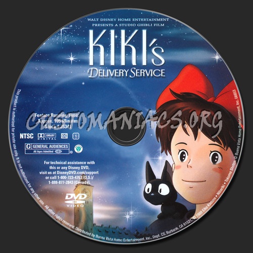 Kiki's Delivery Service dvd label