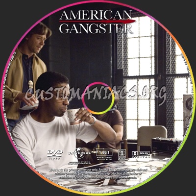 American Gangster dvd label