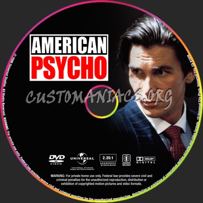 American Psycho dvd label