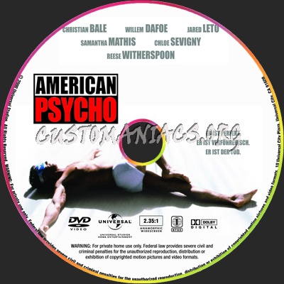 American Psycho dvd label