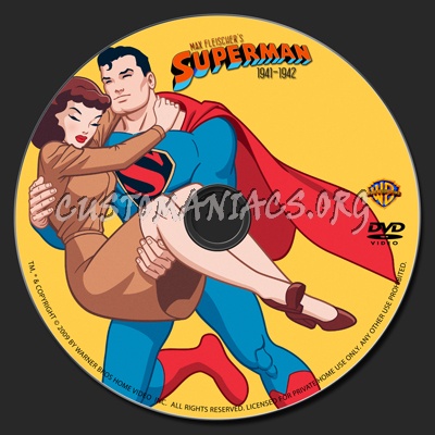 Max Fleischer's Superman dvd label