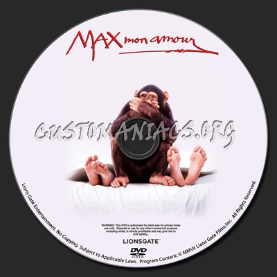 Max Mon Amour dvd label