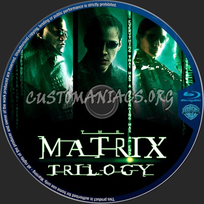 The Matrix Trilogy blu-ray label