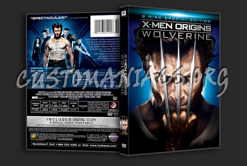 X-Men Origins Wolverine dvd cover