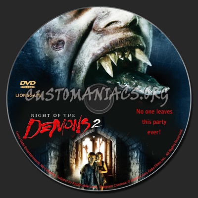 Night of the Demons 2 dvd label