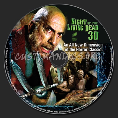 Night of the Living Dead 3D dvd label