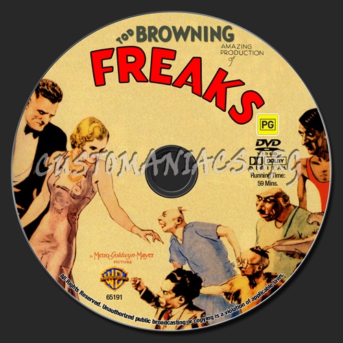 Freaks dvd label