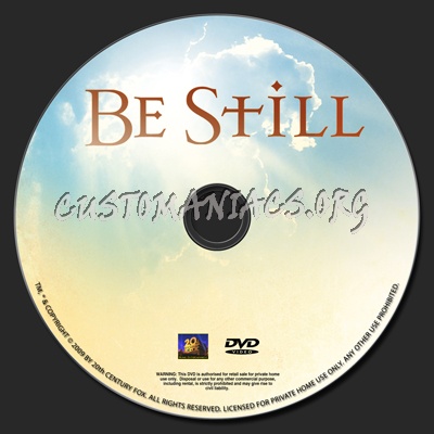 Be Still dvd label