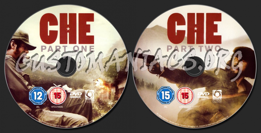 Che Part One & Two (The Argentine / Guerrilla) dvd label