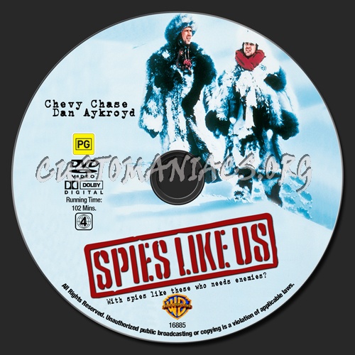 Spies Like Us dvd label