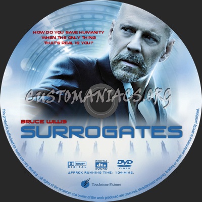 Surrogates dvd label