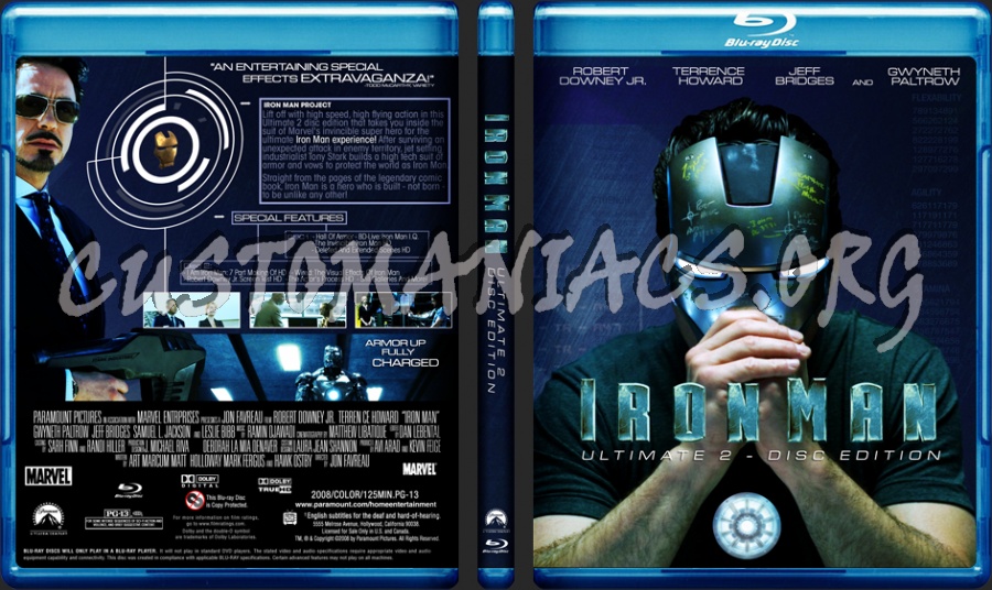 Iron Man blu-ray cover