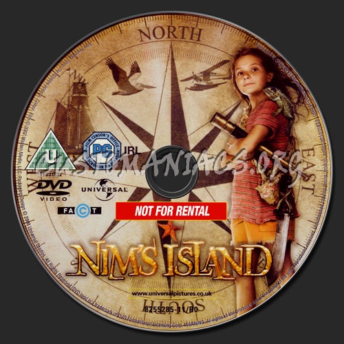 Nim's Island dvd label