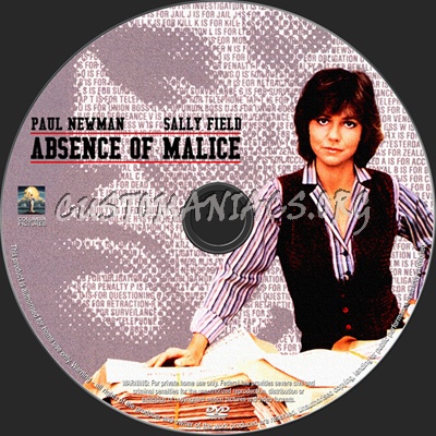 Absence of Malice dvd label