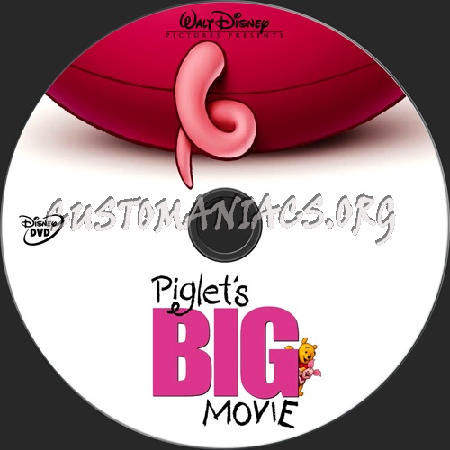 Piglet's Big Movie dvd label