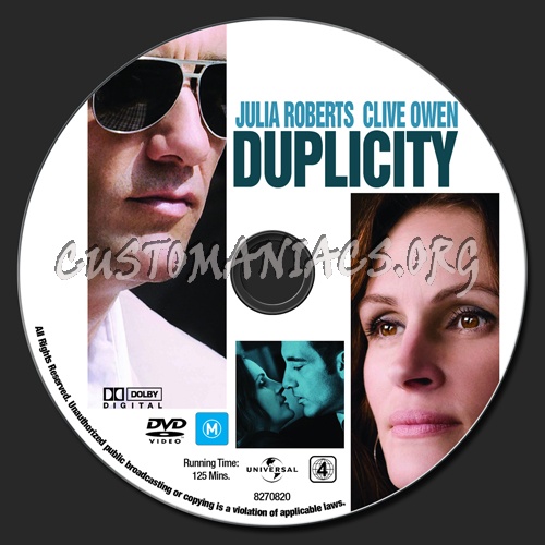 Duplicity dvd label