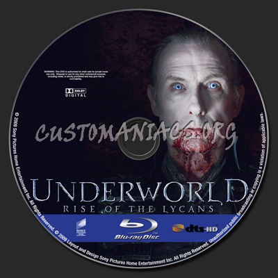 Underworld Rise Of The Lycans blu-ray label