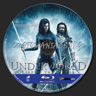 Underworld Rise Of The Lycans. blu-ray label