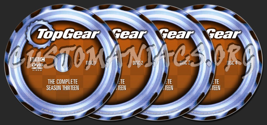 Top Gear Season Thirteen dvd label