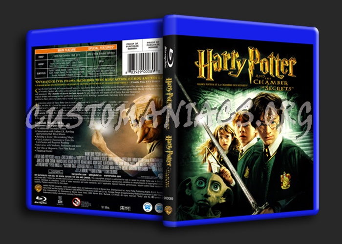 Harry Potter and the Chamber of Secrets blu-ray cover