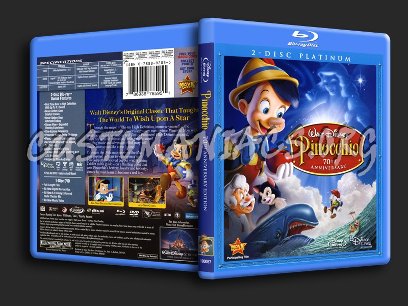 Pinocchio blu-ray cover