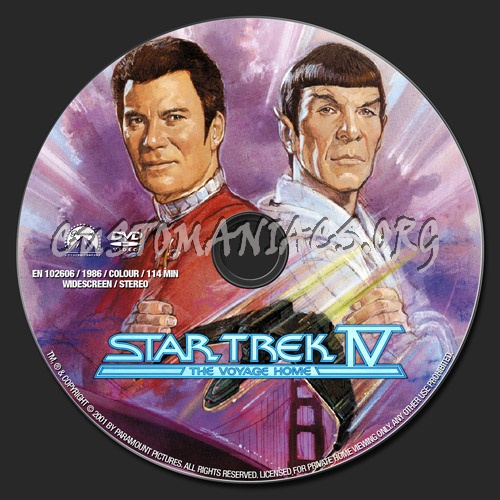 Star Trek IV The Voyage Home dvd label - DVD Covers & Labels by ...