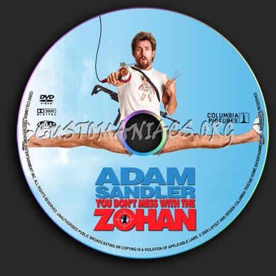 You Don't Mess With The Zohan dvd label