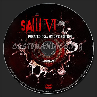 Saw 6 dvd label